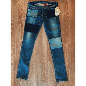 Guess skinny jeans patch dark denim daredevil